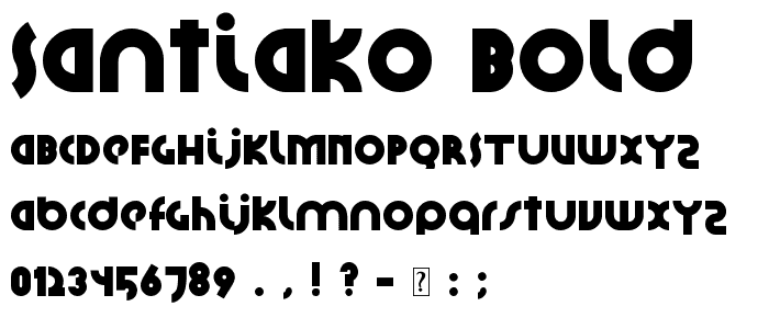 Santiako Bold font
